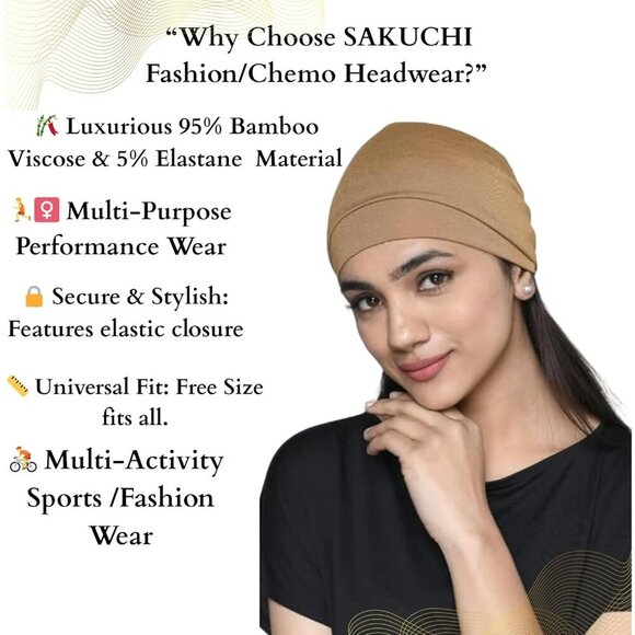 Chemo Hat Women\'s Bamboo Sleep Cap Elastic Headwear Soft Vegan Resistant main image 5